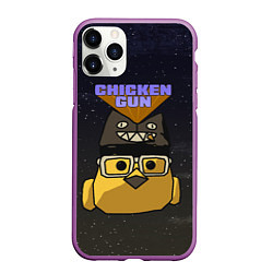 Чехол iPhone 11 Pro матовый Chicken gun space
