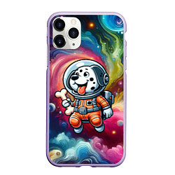 Чехол iPhone 11 Pro матовый Funny dalmatian puppy - ai art, цвет: 3D-светло-сиреневый