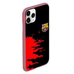 Чехол iPhone 11 Pro матовый Barcelona краски спорт, цвет: 3D-малиновый — фото 2