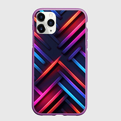 Чехол iPhone 11 Pro матовый Неоновый узор пластины