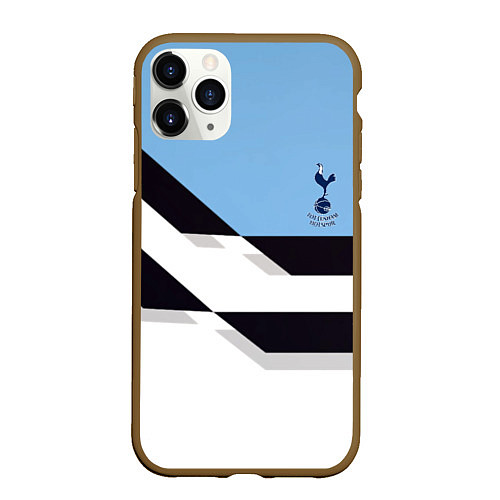 Чехол iPhone 11 Pro матовый Tottenham sport geometry / 3D-Коричневый – фото 1