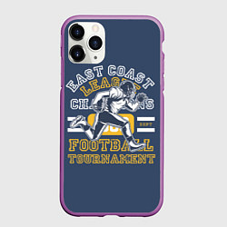 Чехол iPhone 11 Pro матовый Футбол американский, цвет: 3D-фиолетовый
