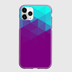 Чехол iPhone 11 Pro матовый Geometry polygonal psy, цвет: 3D-фиолетовый
