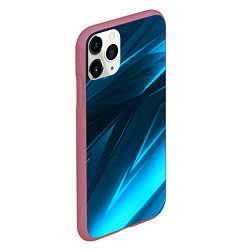 Чехол iPhone 11 Pro матовый Geometry stripes neon color, цвет: 3D-малиновый — фото 2