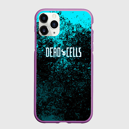 Чехол iPhone 11 Pro матовый Dead Cells брызги красок / 3D-Фиолетовый – фото 1