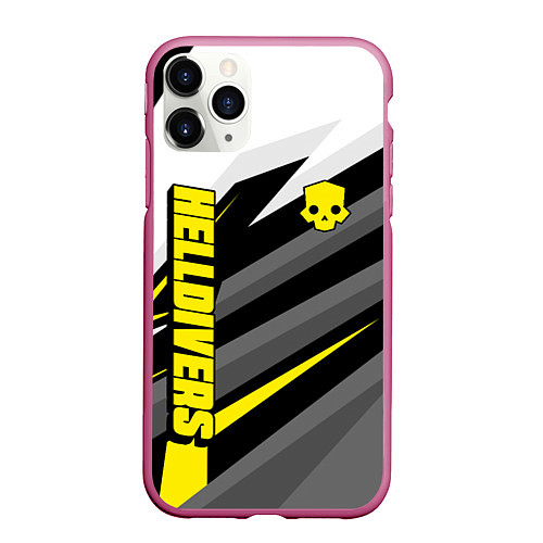 Чехол iPhone 11 Pro матовый Helldivers 2: Uniform Yellow x White / 3D-Малиновый – фото 1