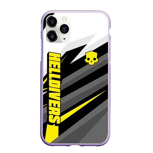 Чехол iPhone 11 Pro матовый Helldivers 2: Uniform Yellow x White / 3D-Светло-сиреневый – фото 1