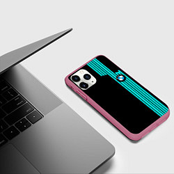 Чехол iPhone 11 Pro матовый BMW sport line geometry, цвет: 3D-малиновый — фото 2
