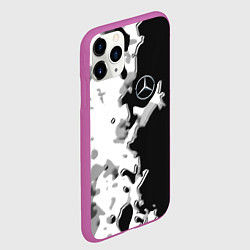 Чехол iPhone 11 Pro матовый Mercedes benz sport germany steel, цвет: 3D-фиолетовый — фото 2