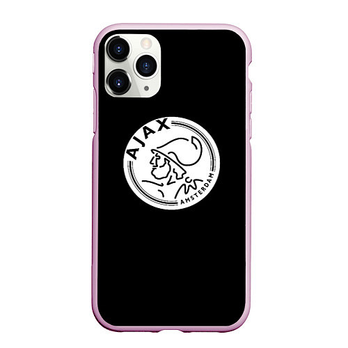 Чехол iPhone 11 Pro матовый Ajax fc белое лого / 3D-Розовый – фото 1