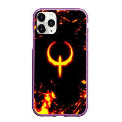 Чехол iPhone 11 Pro матовый Quake fire logo