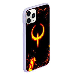 Чехол iPhone 11 Pro матовый Quake fire logo, цвет: 3D-светло-сиреневый — фото 2