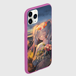 Чехол iPhone 11 Pro матовый Sousou no Frieren Фрирен smile, цвет: 3D-фиолетовый — фото 2