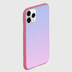Чехол iPhone 11 Pro матовый Градиент лавандовый, цвет: 3D-малиновый — фото 2
