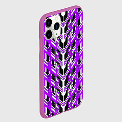 Чехол iPhone 11 Pro матовый Фиолетовая техно броня, цвет: 3D-фиолетовый — фото 2