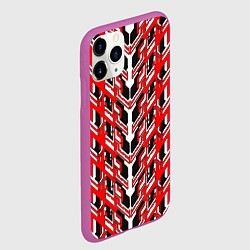 Чехол iPhone 11 Pro матовый Красная техно броня, цвет: 3D-фиолетовый — фото 2