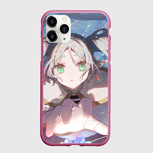 Чехол iPhone 11 Pro матовый Sousou no Frieren Фрирен memories / 3D-Малиновый – фото 1