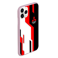 Чехол iPhone 11 Pro матовый Mitsubishi red uniform, цвет: 3D-розовый — фото 2