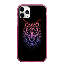 Чехол iPhone 11 Pro матовый Realistic gradient wolf