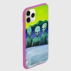 Чехол iPhone 11 Pro матовый Спящая красавица 3000 и Инопланетяне, цвет: 3D-фиолетовый — фото 2