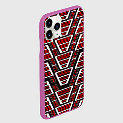 Чехол iPhone 11 Pro матовый Техно броня красная, цвет: 3D-фиолетовый — фото 2