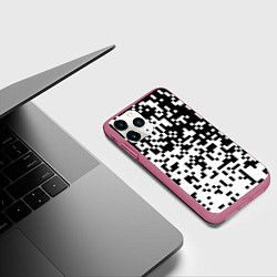 Чехол iPhone 11 Pro матовый Камуфляж городской, цвет: 3D-малиновый — фото 2