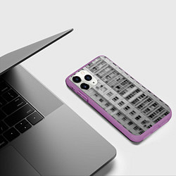 Чехол iPhone 11 Pro матовый Эстетика панельки, цвет: 3D-фиолетовый — фото 2