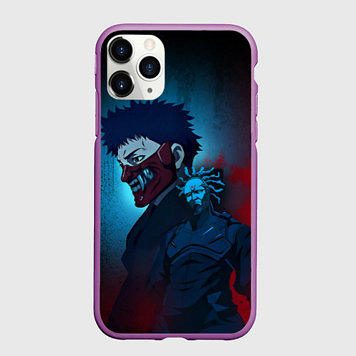 Чехол iPhone 11 Pro матовый Хитан в маске - Ниндзя Камуи / 3D-Фиолетовый – фото 1