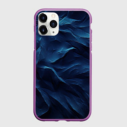 Чехол iPhone 11 Pro матовый Синие глубокие абстрактные волны
