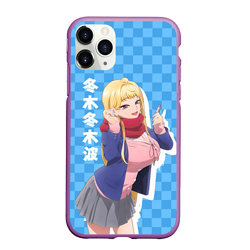 Чехол iPhone 11 Pro матовый Dosanko Gyaru Is Mega Cute - Fuyuki Minami / 3D-Фиолетовый – фото 1