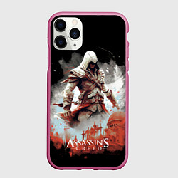 Чехол iPhone 11 Pro матовый Assassins creed город из частиц