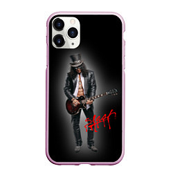 Чехол iPhone 11 Pro матовый Слэш музыкант группы Guns N Roses