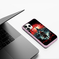 Чехол iPhone 11 Pro матовый Assassins creed город на горизонте, цвет: 3D-розовый — фото 2