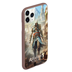 Чехол iPhone 11 Pro матовый Assassins creed старый город, цвет: 3D-коричневый — фото 2