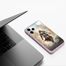 Чехол iPhone 11 Pro матовый Assassins creed poster game, цвет: 3D-розовый — фото 2