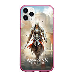 Чехол iPhone 11 Pro матовый Assassins creed poster game, цвет: 3D-малиновый