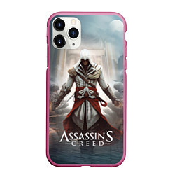 Чехол iPhone 11 Pro матовый Assassins creed poster game, цвет: 3D-малиновый