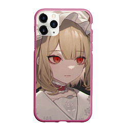 Чехол iPhone 11 Pro матовый Touhou Project Flandre милая, цвет: 3D-малиновый