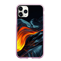 Чехол iPhone 11 Pro матовый Волнистая темная материя