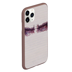 Чехол iPhone 11 Pro матовый Рисунок глаз, цвет: 3D-коричневый — фото 2