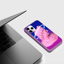 Чехол iPhone 11 Pro матовый Vaporwave neon, цвет: 3D-фиолетовый — фото 2