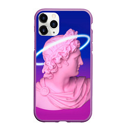 Чехол iPhone 11 Pro матовый Vaporwave neon, цвет: 3D-фиолетовый