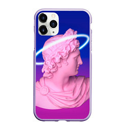 Чехол iPhone 11 Pro матовый Vaporwave neon, цвет: 3D-светло-сиреневый