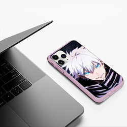 Чехол iPhone 11 Pro матовый Сатору Годзё Jujutsu Kaisen, цвет: 3D-розовый — фото 2