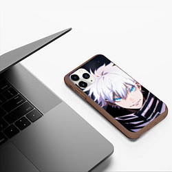 Чехол iPhone 11 Pro матовый Сатору Годзё Jujutsu Kaisen, цвет: 3D-коричневый — фото 2