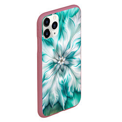 Чехол iPhone 11 Pro матовый Акварельный цветок Лепестки, цвет: 3D-малиновый — фото 2