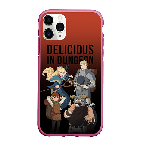 Чехол iPhone 11 Pro матовый Delicious in Dungeon / 3D-Малиновый – фото 1