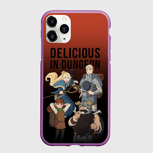 Чехол iPhone 11 Pro матовый Delicious in Dungeon / 3D-Фиолетовый – фото 1