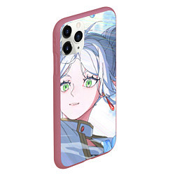 Чехол iPhone 11 Pro матовый Sousou no Frieren Фрирен beautiful smile, цвет: 3D-малиновый — фото 2