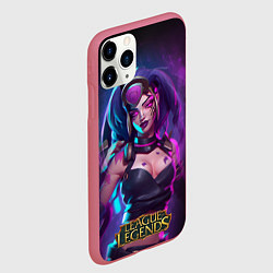 Чехол iPhone 11 Pro матовый League Of Legends Akali Kda, цвет: 3D-малиновый — фото 2